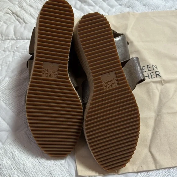 Eileen Fisher Willow Espadrille Wedge Sandals - Picture 9 of 13